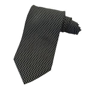 Giorgio Armani Collezioni Silk‎ Tie Mens 53.5x3.75" Forest Green Geometric Italy